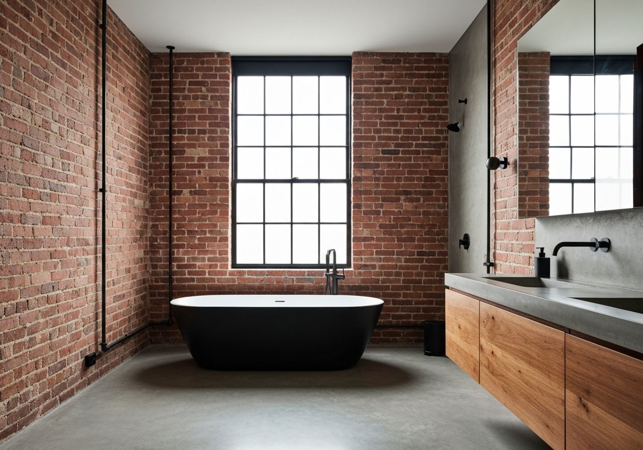 Łazienka loft – styl industrialny, funkcjonalność i surowa estetyka